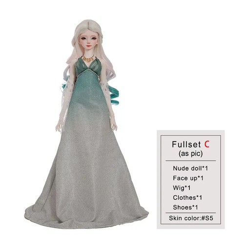 Bambola nuova 1/4 Bjd moderna elegante vestito ciano alta qualità bambole snodate a sfera - Foto 10 di 10
