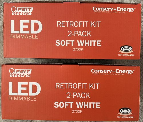 Feit LED Retrofit Kit Replaces 5-6 Inches Soft White 2700K 850 Lumens (2x2 Pack) - Picture 3 of 6