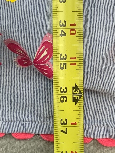 Rara Edizioni Prendisole a Livelli 100% Cotone Donna 14/16 Blu Rosa Pom Pom Giraffe - Foto 14 di 14
