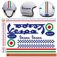 Adesivi casco vespa strisce italia sticker helmet vespa italian flag 11 pz.