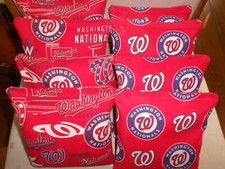 Set of 8 Washington Nationals Cornhole Bags