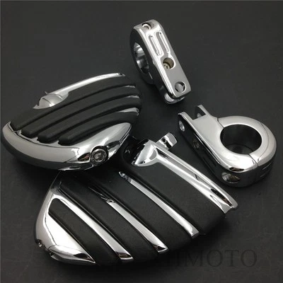 HTTMT 1.5 " Aile Repose-Pieds Mâle Montage P Pinces Pour Honda GL1800 1500 1100 - Photo 1/3