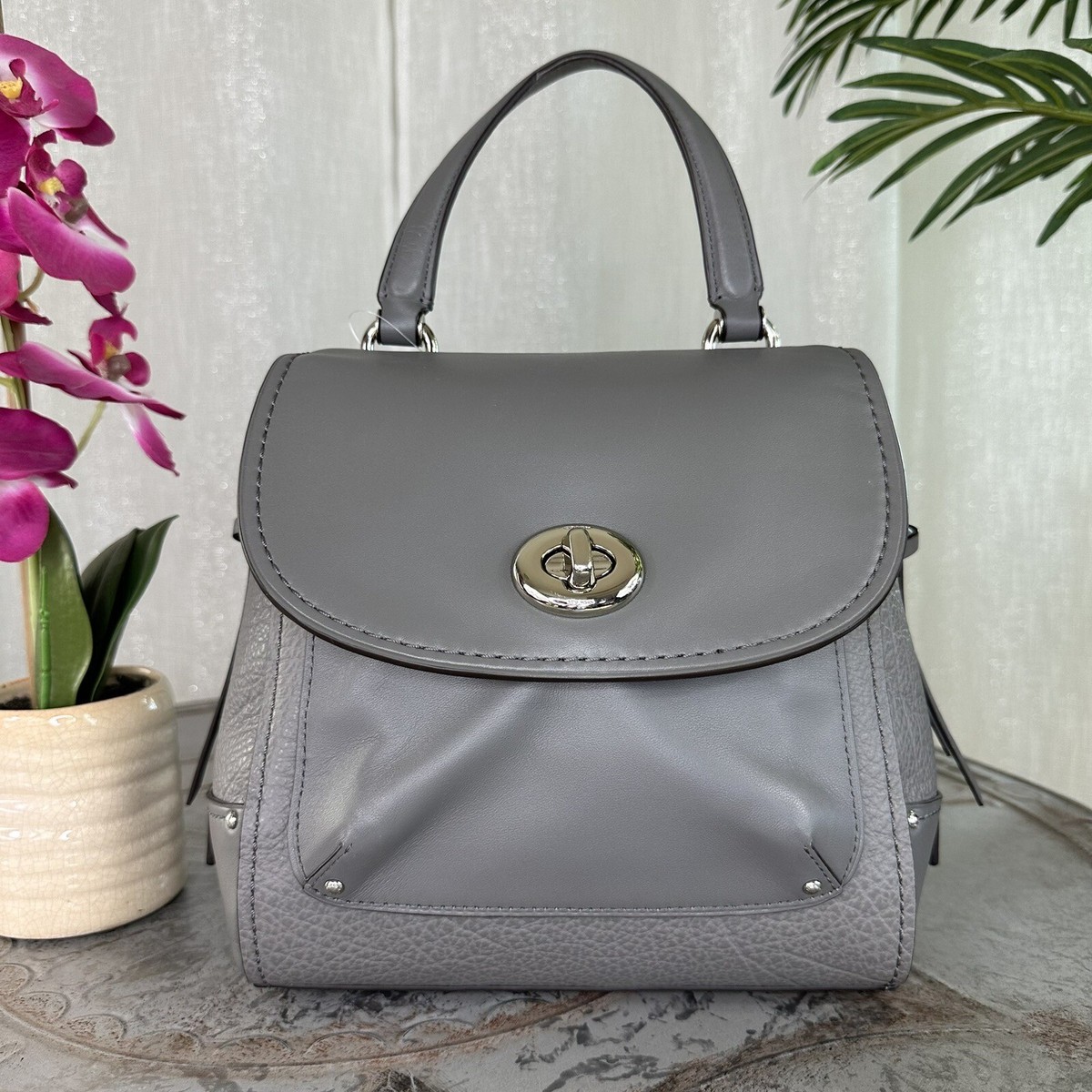 cute small brown leather backpack Womens Mini Purse Book Bag Purses for Wome – igemstonejewelry Color:GREEN/YELLOW The front and side SHOP ALL christian laurier mimi leather