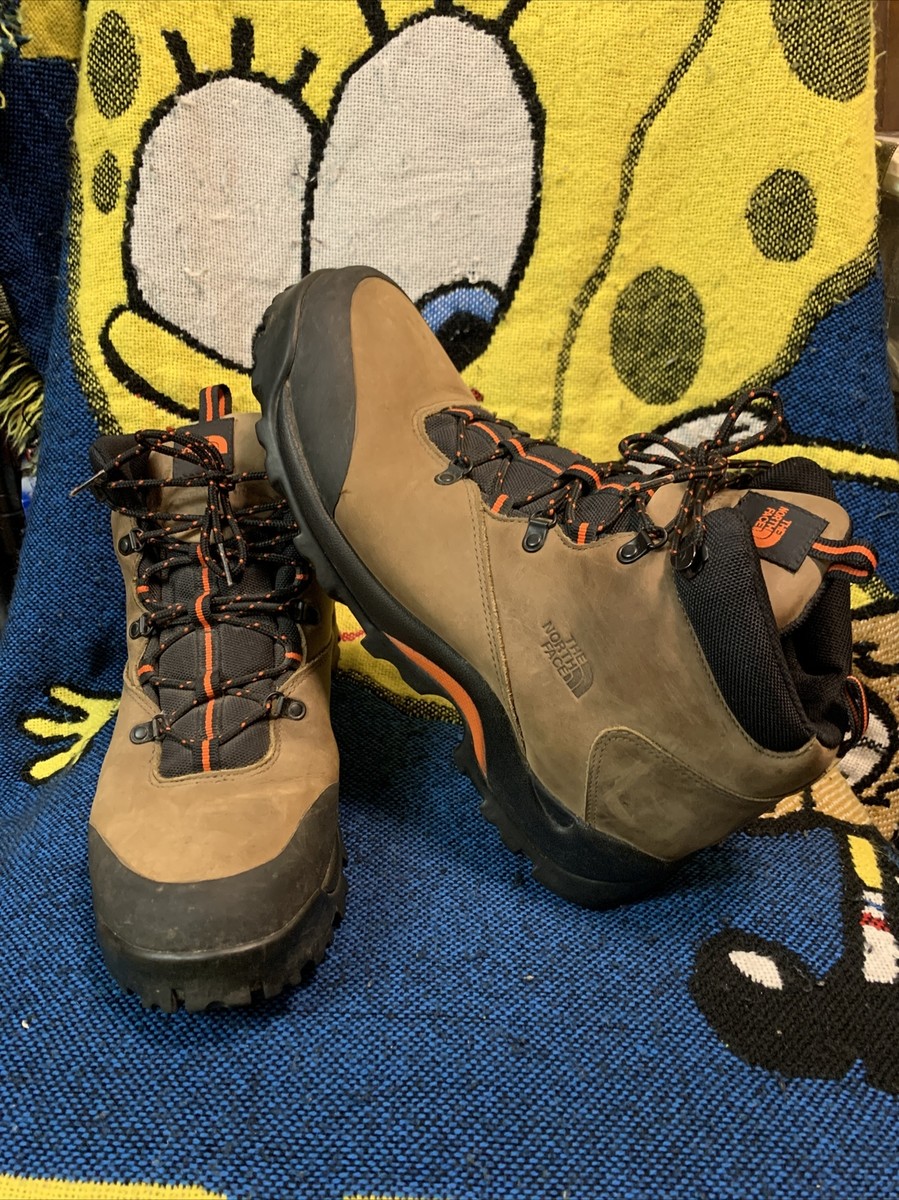 The North Face X-2 Brown and Black Orange Hiking Trail Boots 