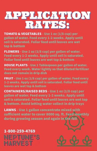 Neptunes Harvest Tomato & Veg Fertilizer 2-4-2 36 oz - Picture 2 of 2