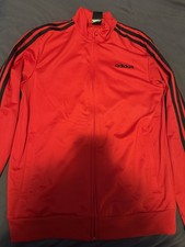 Adidas Track Jacket Mens Medium 3-Stripes Tricot Full Zip Stand Collar DU0454