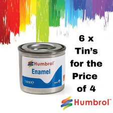 HUMBROL Enamel Model Paint 14ml  ALL COLOURS Matt Gloss Satin Metallic Airfix