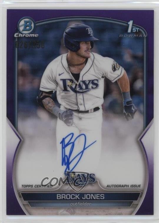 2023 Bowman Chrome Prospect Purple Refractor 26/250 Brock Jones #CPA-BJ Auto 0n8