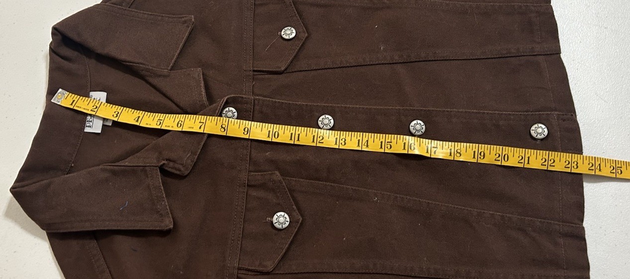 Vintage Peaces Women's Cotton Denim Vest Size XXL MADE IN USA