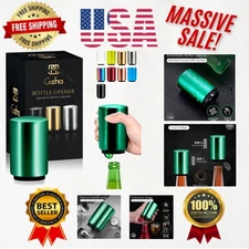 Ultimate Green Magnetic Bottle Opener | Automatic Cap Catcher in Stainless Steel
