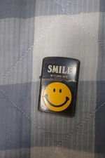 Smile Mark Vintage Zippo Lighter Rare with Case 70s 80s