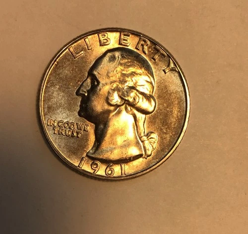 1961P Washington Quarters - MS Gem ++Toning starting -