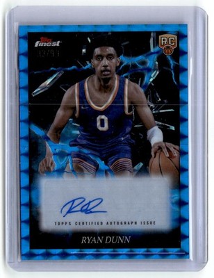 2024-25 Finest #ES-RD Ryan Dunn Electrifying Signatures Geometric Blue /99