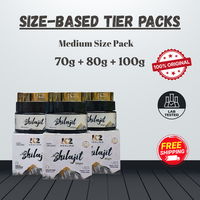 K2 Healing Shilajit medium size Pure Himalayan Energy, Stamina & Vitality Boost