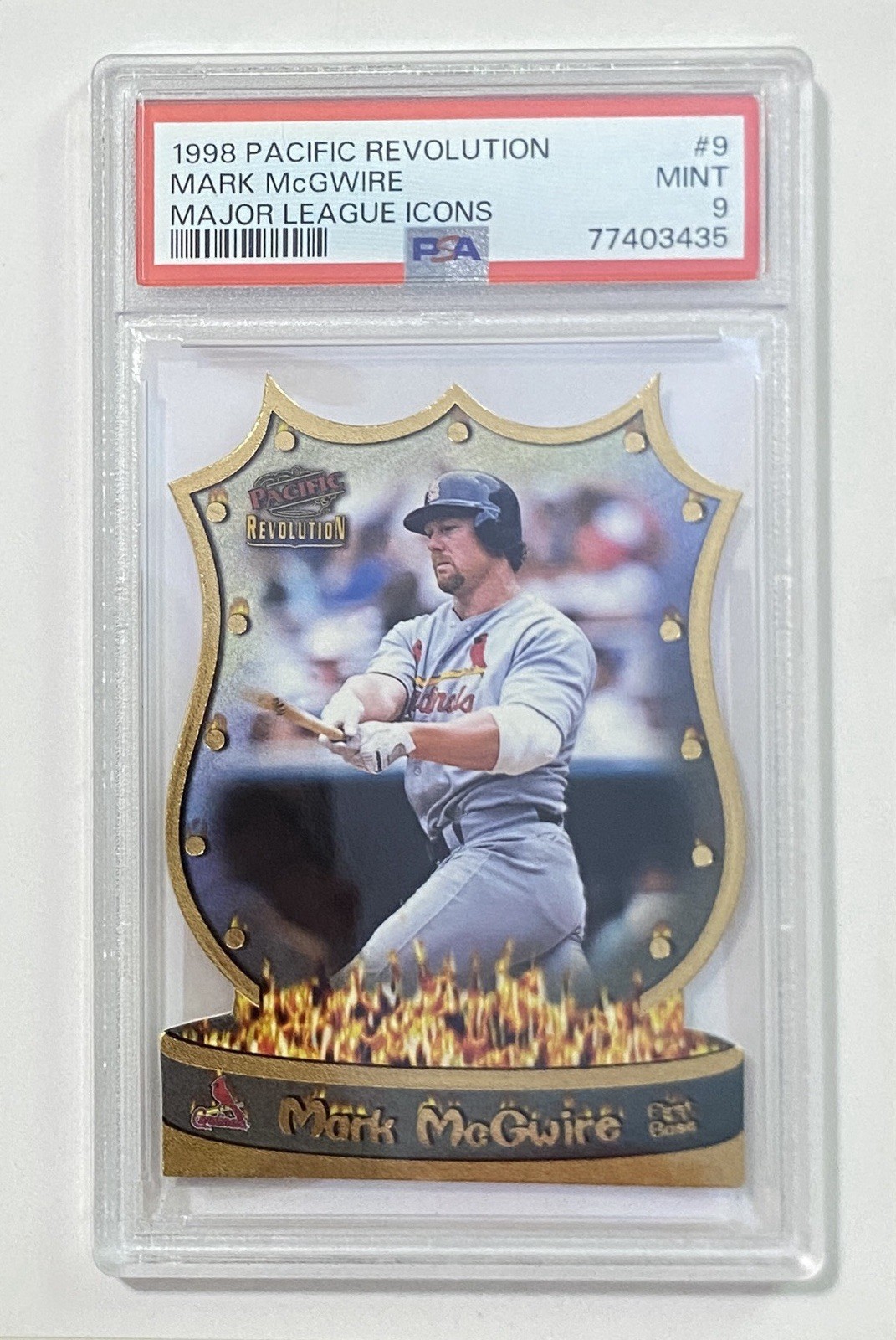 1998 Pacific Revolution Major League Icons Mark McGwire #9 PSA 9