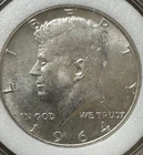 1964 Silver Kennedy Half Dollar Coin