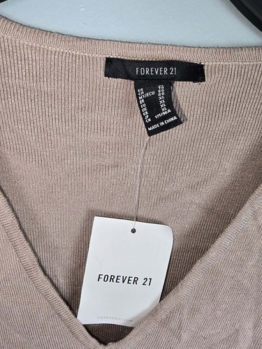 ¡NUEVO CON ETIQUETAS! Body para mujer FOREVER 21 talla XL rosa polvoriento/caqui - Imagen 3 de 3