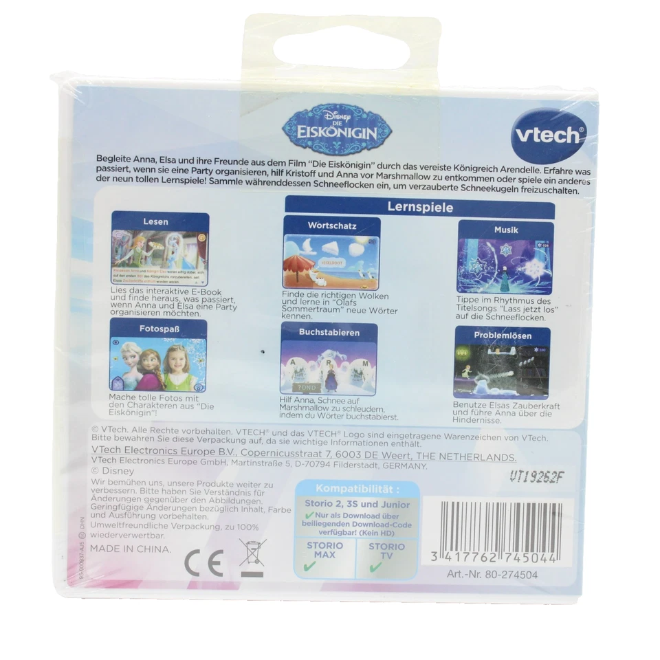 VTech 80-274504 Storio Disney die Eiskönigin Disney die Eiskönigin Lernspiel NEU - Bild 2 von 2