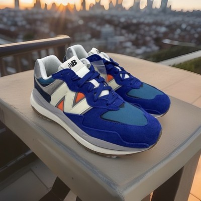 NIB - New Balance 57/40 'Team Royal Orange' Suede Low Top Sneakers, Sz 11M/12.5W