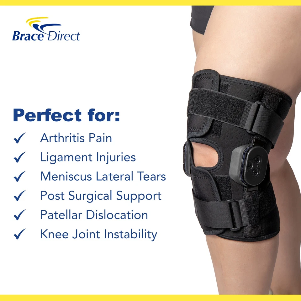 Plus Size External Hinged Knee Brace with Compression Wrap for Big & Wide Thighs - Image 4 of 4