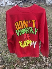 Vintage 90s Don't Worry Be Happy Crewneck Sweatshirt Size Large 3 Little Pigs
