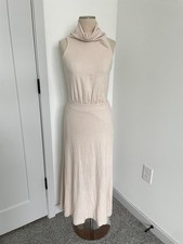 Anthropologie Dress Women XS Mock Neck Maxi Cozy Fleece Fabric Lounge