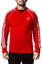 Adidas Men's Prime blue track Full Zip Jacket Red Size L NEW WITH TAGS
