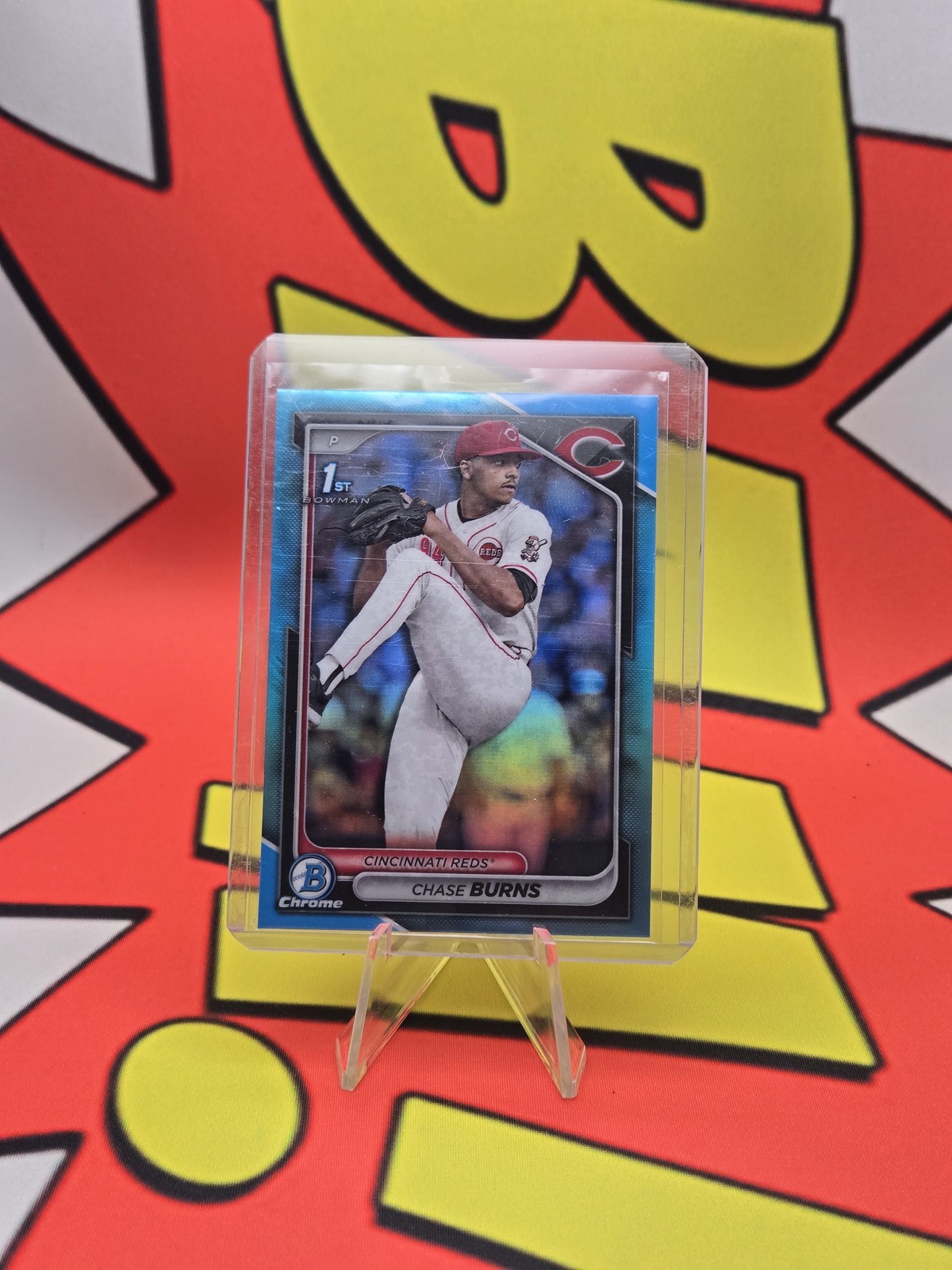 2024 Bowman Draft #BDC-55 Chase Burns Chrome Lunar Glow Refractor