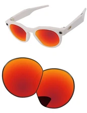 Lenslog Fire Red Polarized Replacement Lens For-Oakley Meta HSTN OW8002-51mm
