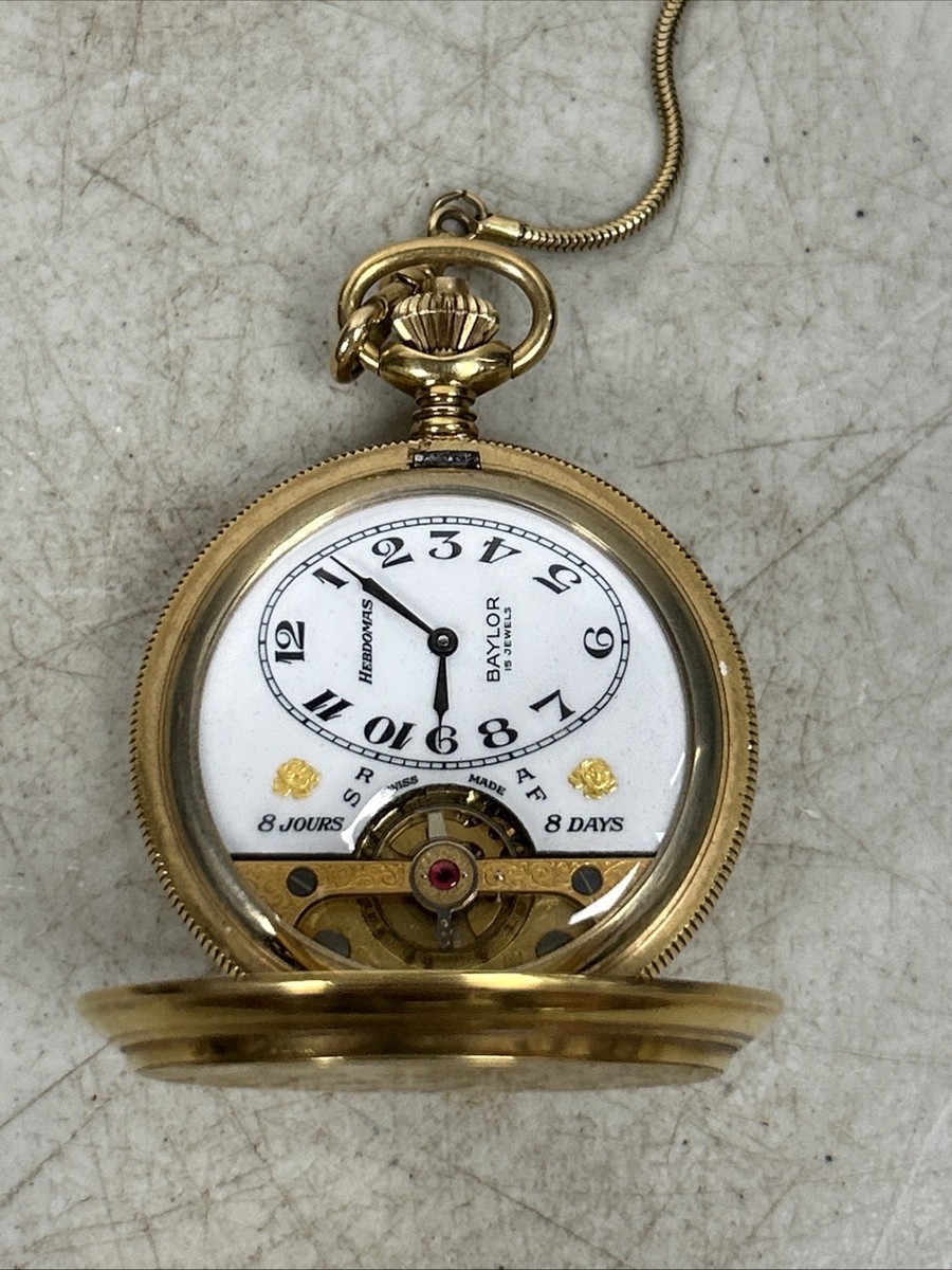 Vintage Hebdomas Baylor 15 Jewel 8 days 8 Jours Swiss Hunter