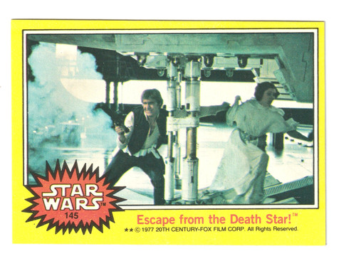 1977 Topps Star Wars #145 Escape from the Death Star! — Raw