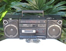 VTG Sanyo M9250K AM/FM Boombox Cassette Tape Portable Stereo Tested & Working!