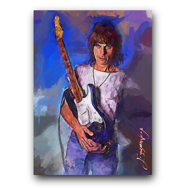 Jeff Beck #3 Art Card Limited 26/50 Edward Vela Signed (Music -)