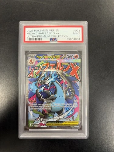 Charizard X ex 023 PSA 9 2025 Pokémon MEP EN UPC Promo