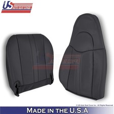 2003-2009 For Chevy Kodiak Leatherette Driver Side Seat Covers Very Dark Pewter