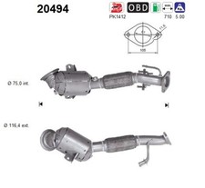 AS Katalysator 20494 für FORD FOCUS 4 HN Turnier HP HM EcoBoost