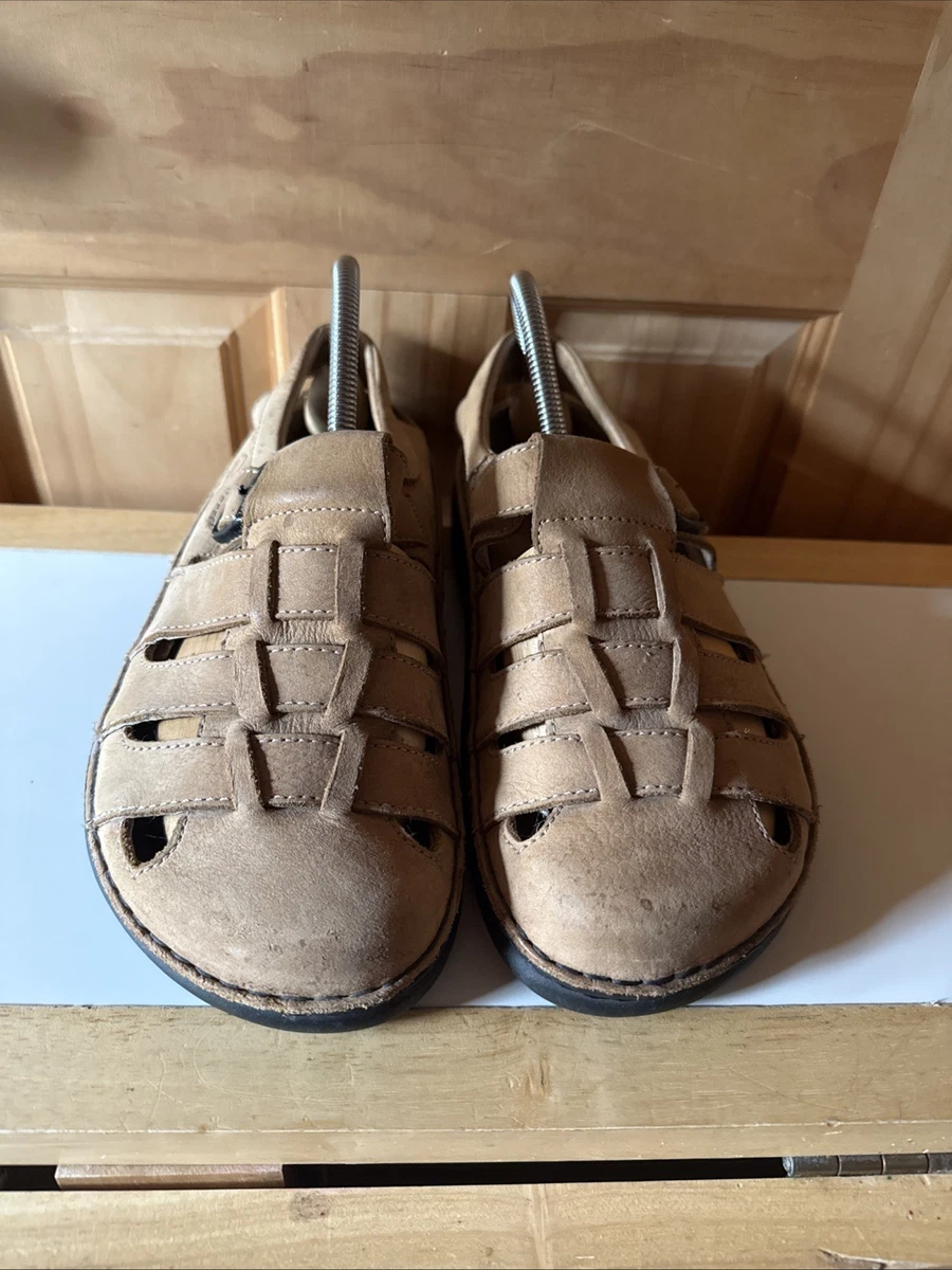 Birkenstock Newalk Sandals Mens 40 7.5 Brown Leather Hiking Fisherman Closed Toe Birkenstock Fisherman Brown Sandals for Men for sale | eBay main image 4