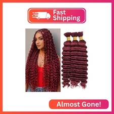 Boho Hair for Braiding, Curly Virgin Human Braiding Hair for Women, 12A Knotless