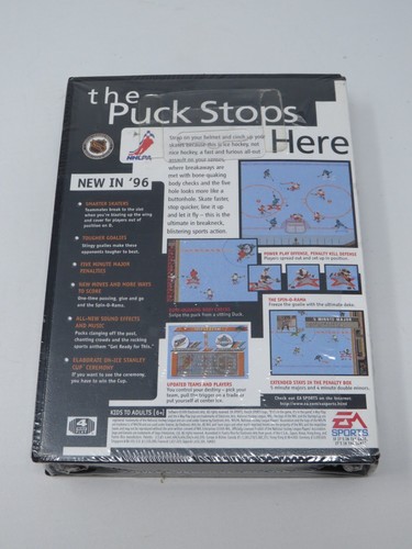 Brand New Factory Sealed NHL '96 Sega Genesis Video Game EA Sports Rare Hang Tab - Picture 7 of 7