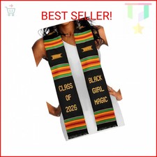 Black Girl Magic Graduation Stole 2026  Kente Stole Class of 2026  Kente Gradu