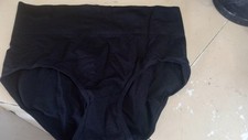 5 Pack Lady Size XXL Brief Black Cotton Underwear Shaper Waistline Stretch