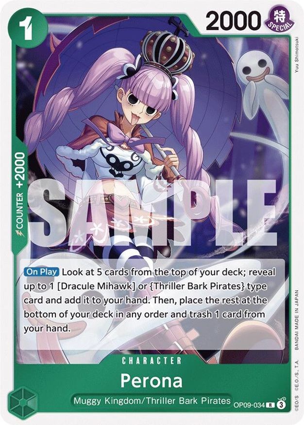 One Piece Perona (OP09-034/229) OP09 Emperors in the New World NM FOIL