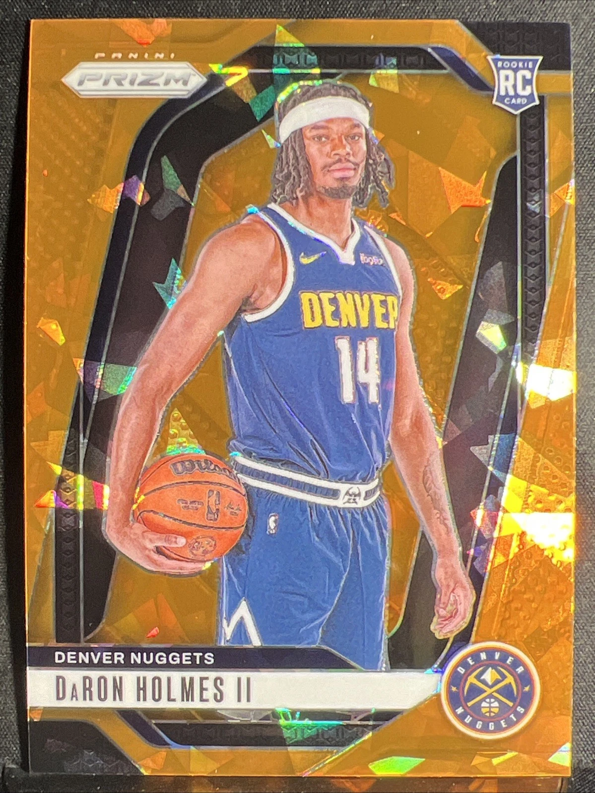 2024-25 Panini Prizm #235 DaRon Holmes II Prizms Orange Ice