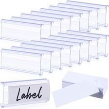 100 Pcs Wire Shelf Clips Label Holder Plastic Shelf Tags for Wire Shelving Label