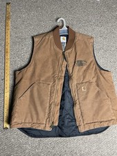 Carhartt Duck Men's Quilted Vest, Size XL - Carhartt Brown