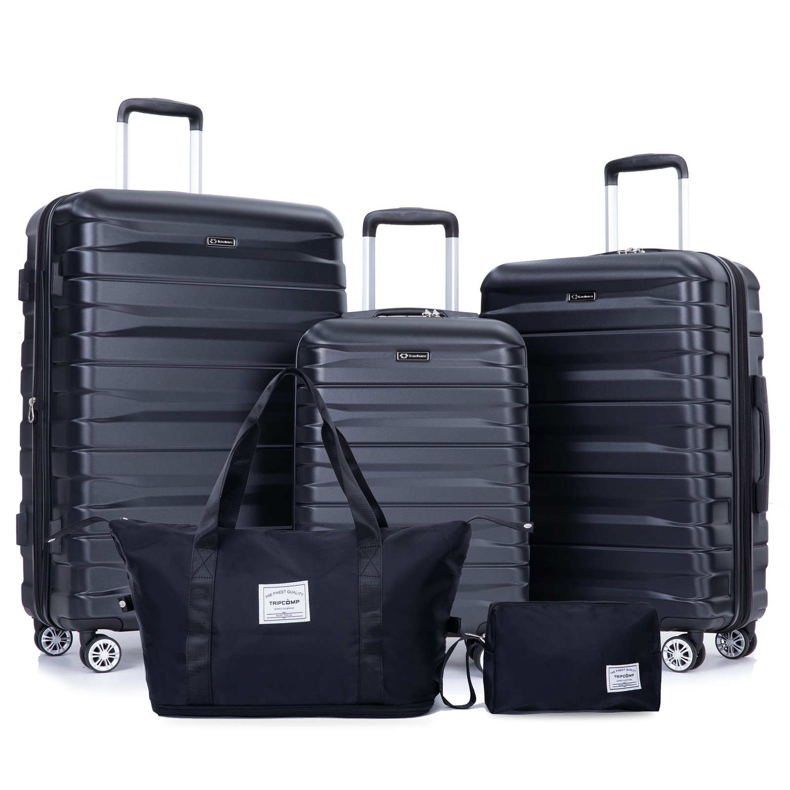 Sets 5 Piece, Hardside Travel Luggage Set (20/24/28) With Ts