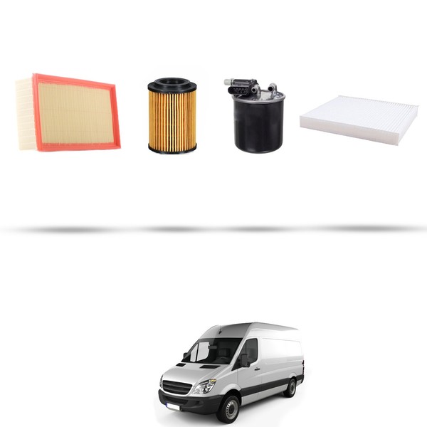 Hoffcar Wartungskit - 4 Filter FüR Mercedes Sprinter II (906) 316 CDI 120KW Da-image