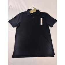 NWT Goodfellow Co Mens Dadcore Every Wear Polo Shirt Black Standard Fit M