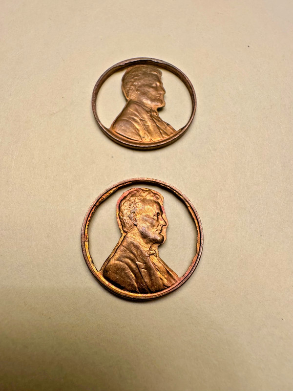 Lot of 10 - Cutout Lincoln Pennies ***SEE PHOTOS