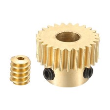 Worm Gear Set 0.5 Module 1:25 Reduction Rate(Gear-5mm Bore, Rod 1.98mm Bore)
